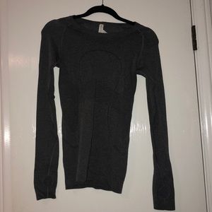 Gray Swiftly Tech Long Sleeve Crew